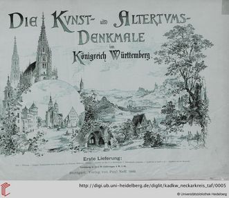 Titelblatt von Eduard Paulus, Die Kunst- und Altertumsdenkmale im Königreich Württemberg