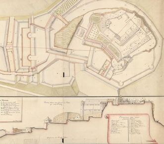 Festungsruine Hohenneuffen, Plan von Bartholomaeus Meyer, 1743