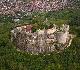 Festungsruine Hohenneuffen, Luftaufnahme