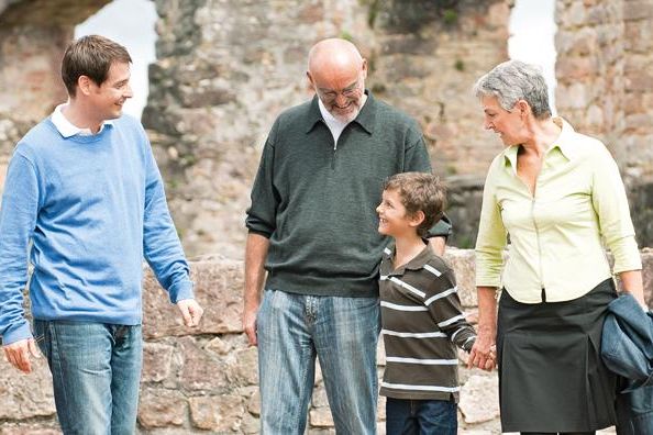 Besucher auf der Burg