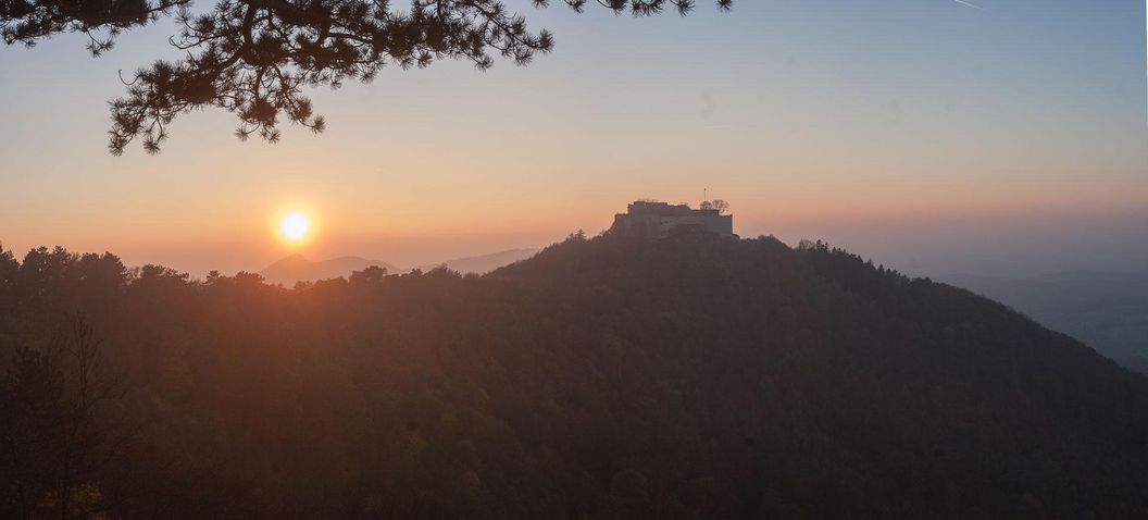 Festungsruine Hohenneuffen, Sonnenuntergang